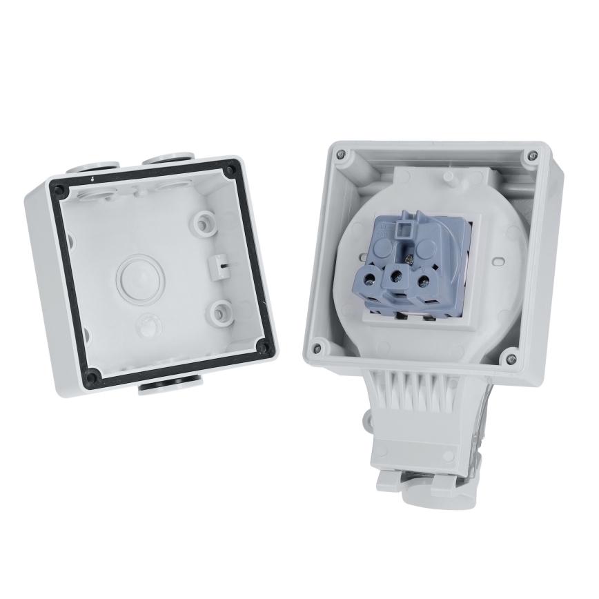 Pistorasia kosteisiin tiloihin 230V/16A IP66