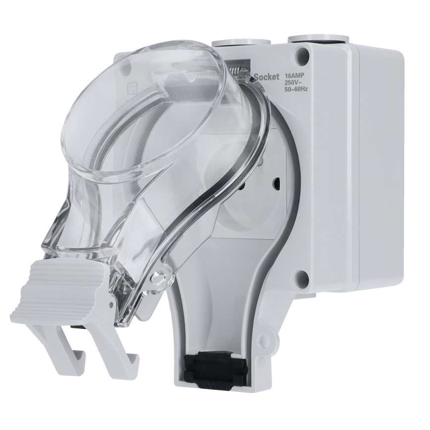 Pistorasia kosteisiin tiloihin 230V/16A IP66