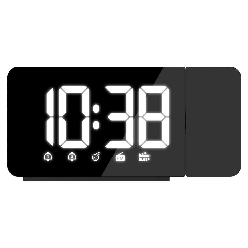 Radioherätyskello LED-näytöllä ja projektorilla 1xCR2032/5V