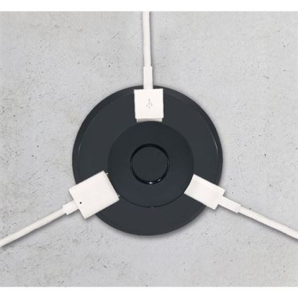 Sisäänrakennettu USB Laturi USB A+C musta