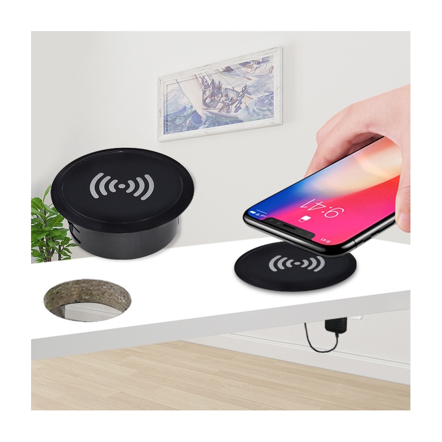 Sisäänrakennettu langaton laturi musta