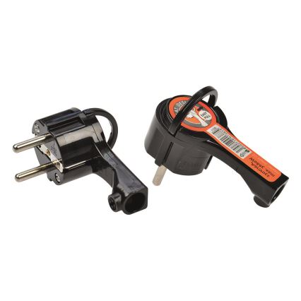 Kulmapistoke 230V/16A musta