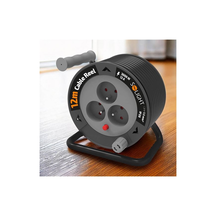 3-pistorasiallinen jatkojohtokela, 12 m
