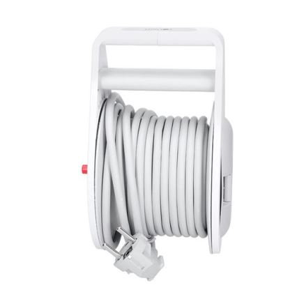 Jatkojohto kelalla, 3 pistorasiaa, 10 m