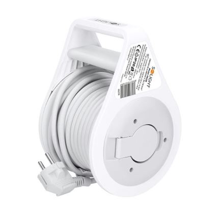 Jatkojohto kelalla, 3 pistorasiaa, 10 m