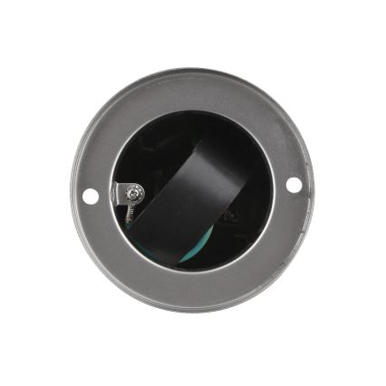 Ulkoinen pistorasiapylväs 2x 230V IP44 mattakromi pyöreä