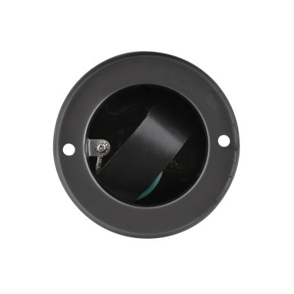 Ulkoinen pistorasiapylväs 2-osainen 230V IP44 musta pyöreä