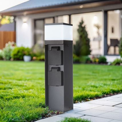 Ulkoseinävalaisin kahdella G9-kannalla, 11 W/230 V, IP44, musta