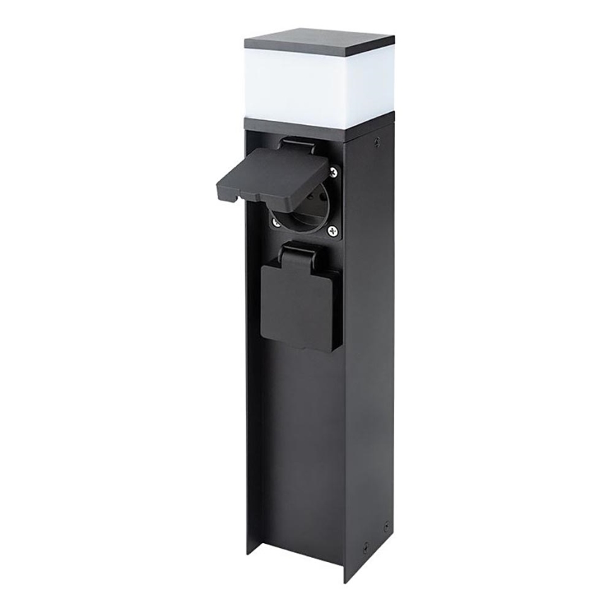 Ulkoseinävalaisin kahdella G9-kannalla, 11 W/230 V, IP44, musta
