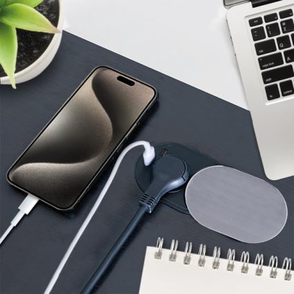 Upotettava pistorasia 1x pistorasia + USB A+C