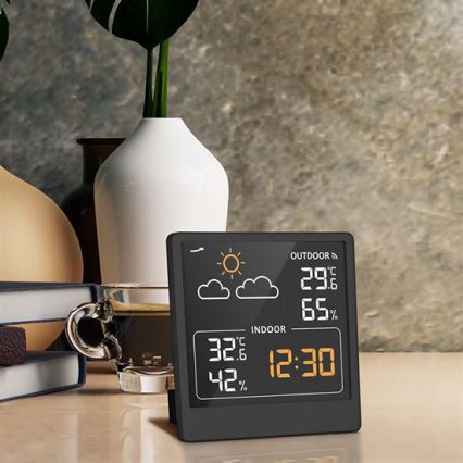 Digitaalinen lämpömittari 5V/2xAAA + 2xAAA musta