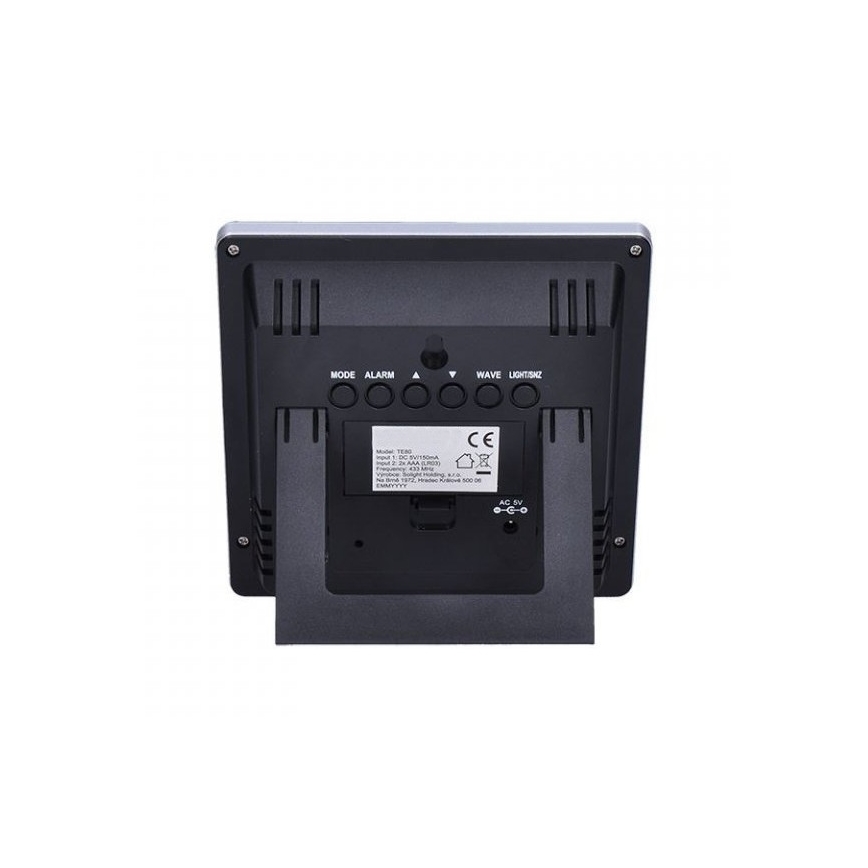 Sääasema LCD-näytöllä 230V/2xAAA + 2xAAA musta