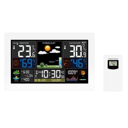 Sääasema värillisellä LCD-näytöllä 5V/2xAA + 2xAA