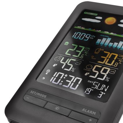 Sääasema LCD-näytöllä 2xAA + 2xAA musta