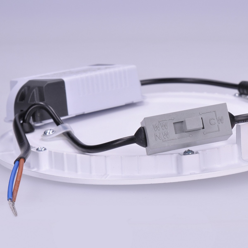 Uppoasennettava LED-kattovalaisin 12W/230V 3000/4000/6000K 17x17 cm valkoinen