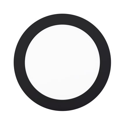 LED Kattovalo LED/12W/230V 3000/4000/6000K musta pyöreä