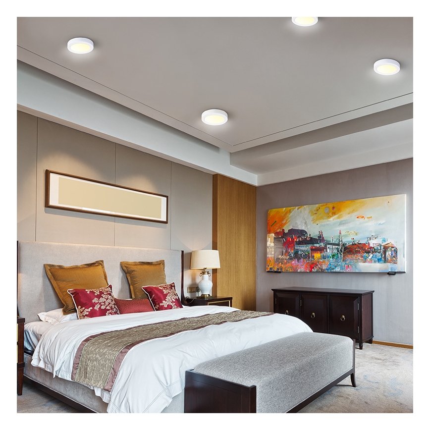 LED-kattovalaisin 12 W / 230 V, 3000/4000/6000 K, Ø 17 cm, valkoinen