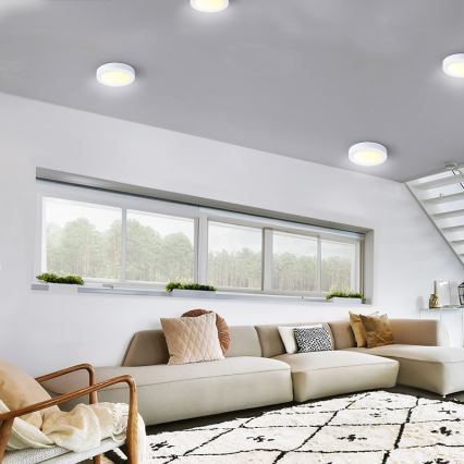 LED-kattovalaisin 12 W / 230 V, 3000/4000/6000 K, Ø 17 cm, valkoinen