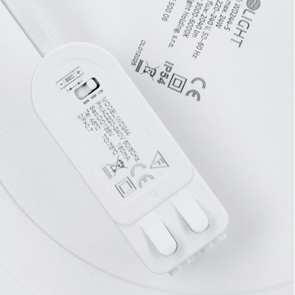 LED pinta- tai uppoasennettava paneeli 2-in-1 24W/230V 3000/4000/6000K Ø 30 cm IP54 hopea