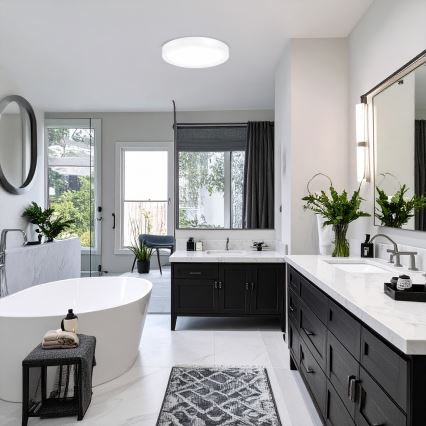 LED-pinta-/upotettava paneeli 2-in-1 24W/230V 3000/4000/6000K Ø 30 cm IP54 valkoinen