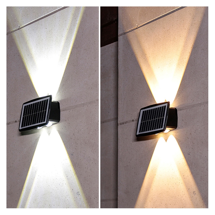 LED Aurinkokäyttöinen seinävalaisin LED/3,7V IP44 1200 mAh