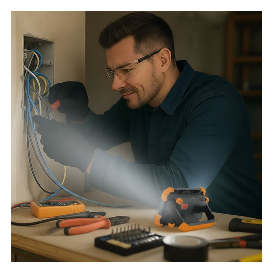 LED ladattava työvalo LED/10W/3,7V 4400 mAh