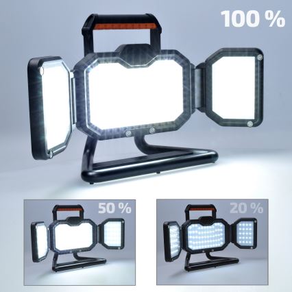 LED himmennettävä ladattava työvalo LED/50W/12000 mAh 4000K IP54