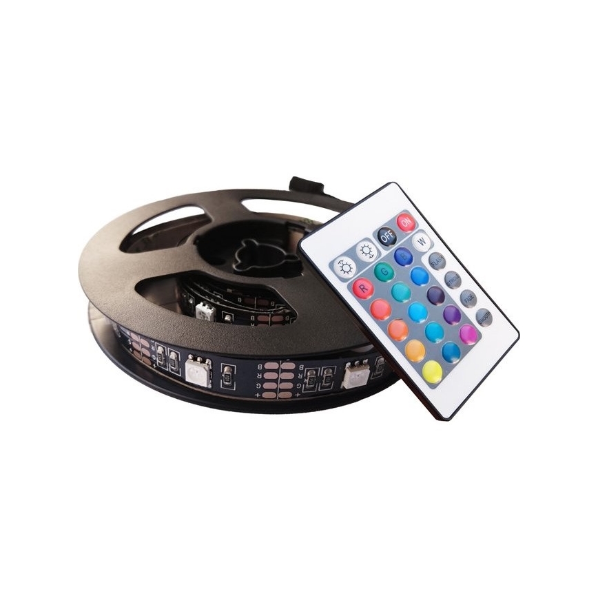 Solight WM504 - SETTI 2x LED-RGB-nauha televisioon, jossa ohjain IP65 LED / USB 50cm