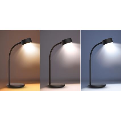 Himmennettävä LED-kosketuspöytävalaisin LED/4,5W/5V 3000/4000/6500K musta