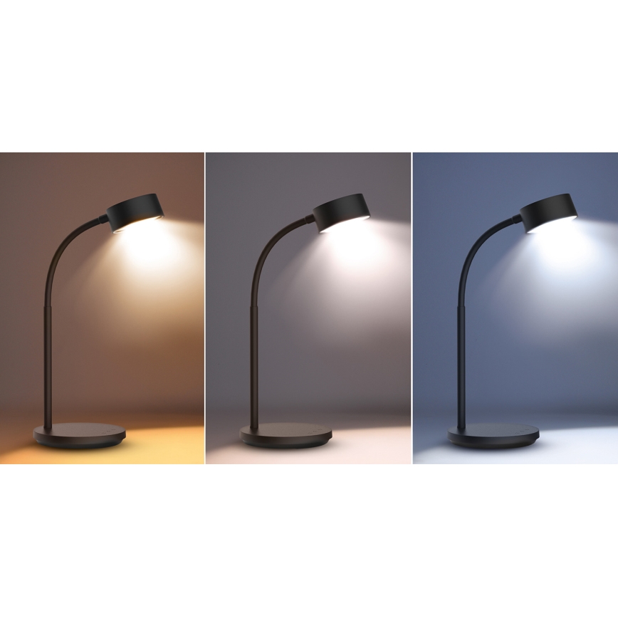 Himmennettävä LED-kosketuspöytävalaisin LED/4,5W/5V 3000/4000/6500K musta