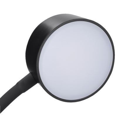 LED himmennettävä joustava ladattava pöytävalaisin klipsillä LED/2W/1800 mAh 3000/4000/6500K musta