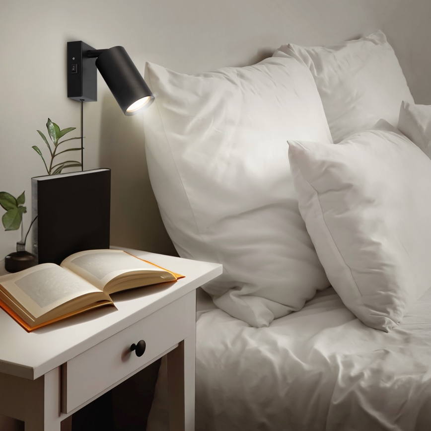 Seinävalaisin CELE 1xGU10/30W/230V musta