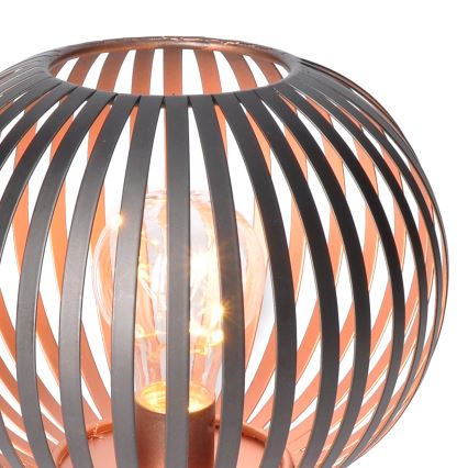 LED Koristeellinen pöytävalaisin LED/3xAA musta/kupari