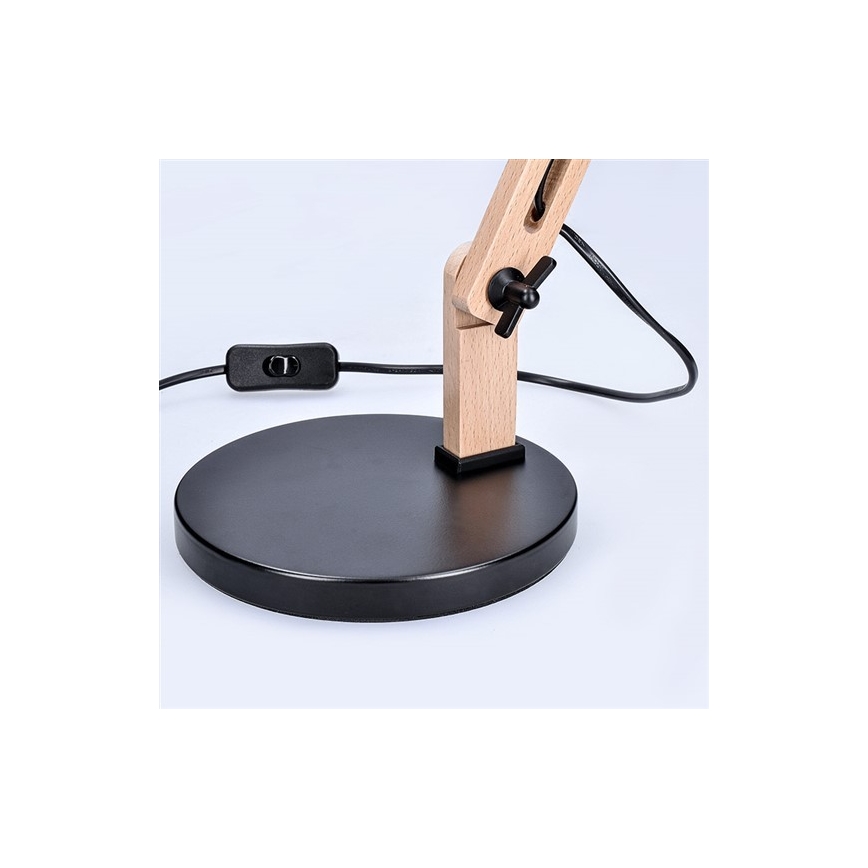 Pöytävalaisin FALUN 1xE27/25W/230V musta/tammi