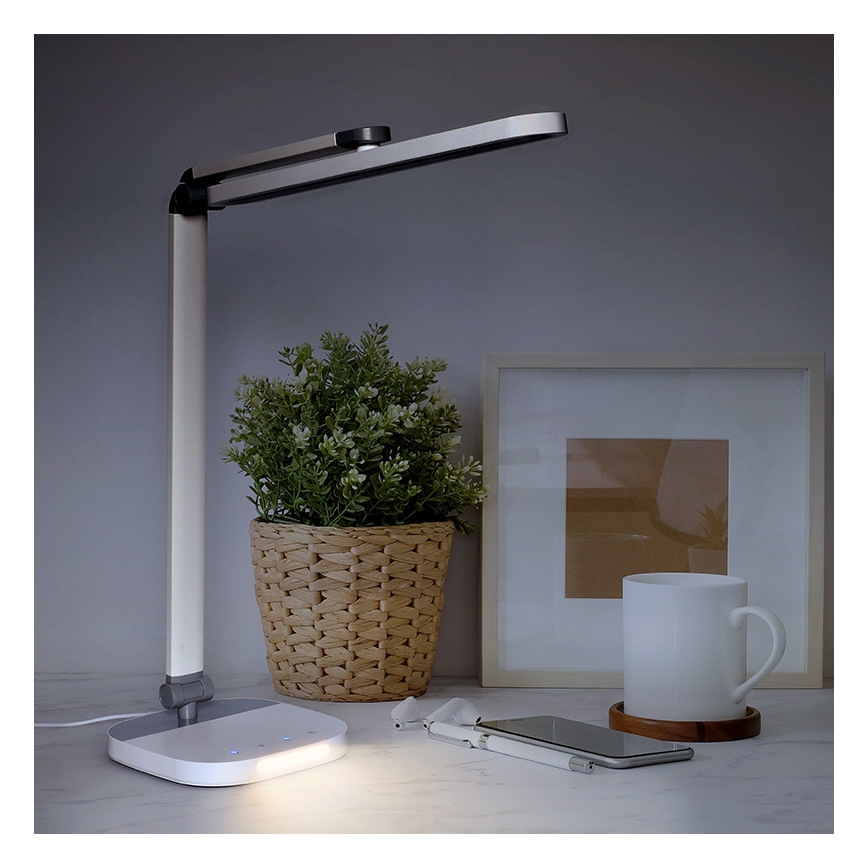 LED himmennettävä kosketuspöytälamppu yövalolla LED/10W/5V 3000/4000/5000K valkoinen