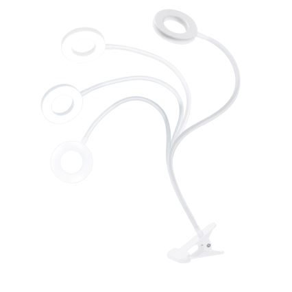 Himmennettävä LED-pöytälamppu klipsillä LED/8W/230V 3000/4000/5000K, valkoinen