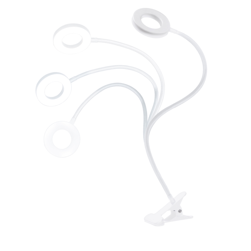 Himmennettävä LED-pöytälamppu klipsillä LED/8W/230V 3000/4000/5000K, valkoinen