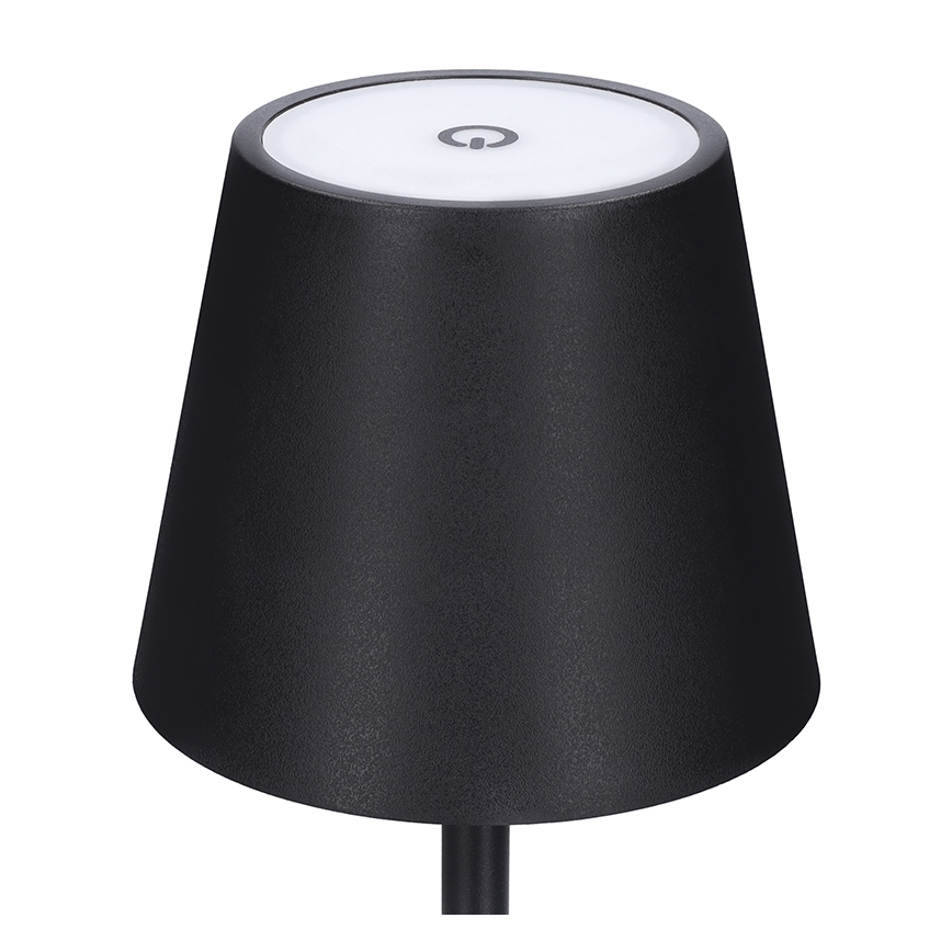 LED-himennettävä ladattava kosketusohjattu pöytälamppu LUCCA LED/3,7V 3000/4000/6500K 2000 mAh musta