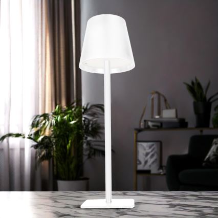LED-himmennettävä ladattava kosketusohjattu pöytälamppu LUCCA LED/3,7V 3000/4000/6500K 2000 mAh valkoinen