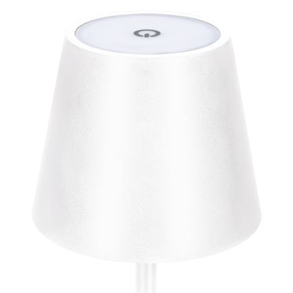 LED-himmennettävä ladattava kosketusohjattu pöytälamppu LUCCA LED/3,7V 3000/4000/6500K 2000 mAh valkoinen