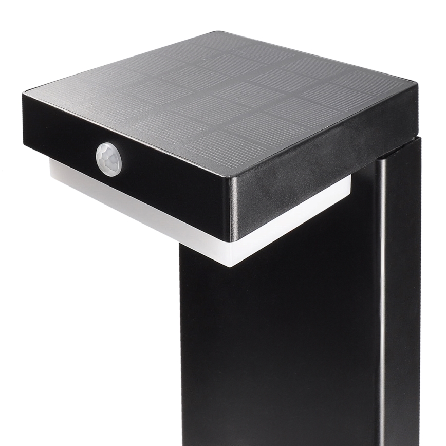 LED aurinkokennovalo liiketunnistimella ja hämäräkytkimellä PALERMO LED/5W/5V 2000 mAh IP54 musta