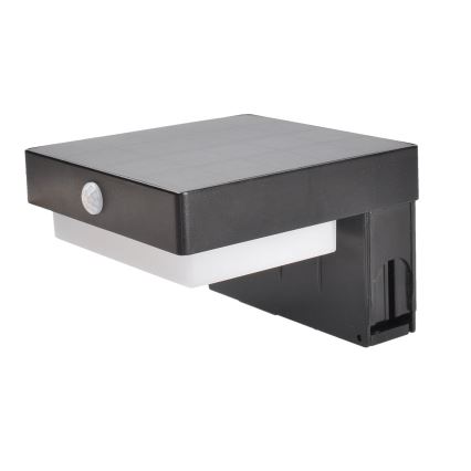 LED aurinkokennovalo liiketunnistimella ja hämäräkytkimellä PALERMO LED/5W/5V 2000 mAh IP54 musta
