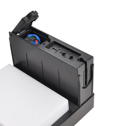 LED aurinkokennovalo liiketunnistimella ja hämäräkytkimellä PALERMO LED/5W/5V 2000 mAh IP54 musta