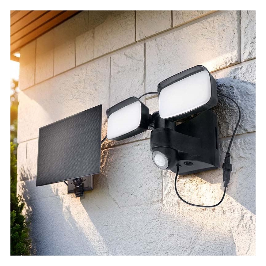 LED-aurinkovalonheitin liiketunnistimella LED/9W/3,7V 3600 mAh IP54