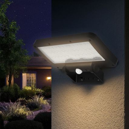 Aurinkokäyttöinen LED-valonheitin anturilla LED/5W/3,7V 1500 mAh IP54