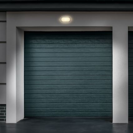 LED-ulkoseinävalaisin LED/13W/230V 4000K IP54 harmaa soikea