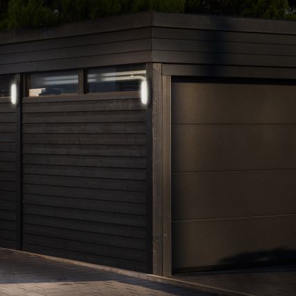 LED-ulkoseinävalaisin LED/13W/230V 4000K IP54 harmaa soikea