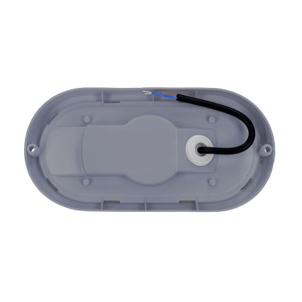 LED-ulkoseinävalaisin LED/13W/230V 4000K IP54 harmaa soikea