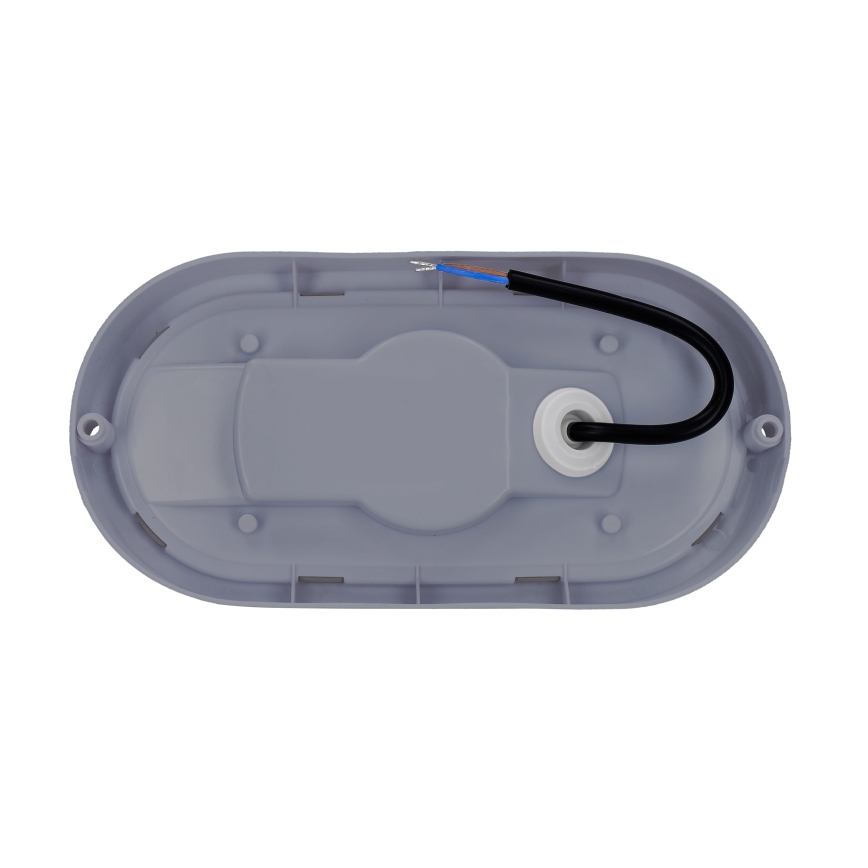 LED-ulkoseinävalaisin LED/13W/230V 4000K IP54 harmaa soikea