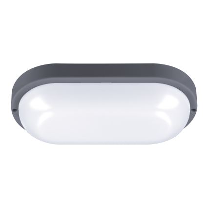 LED-ulkoseinävalaisin LED/20W/230V 4000K IP54 harmaa soikea